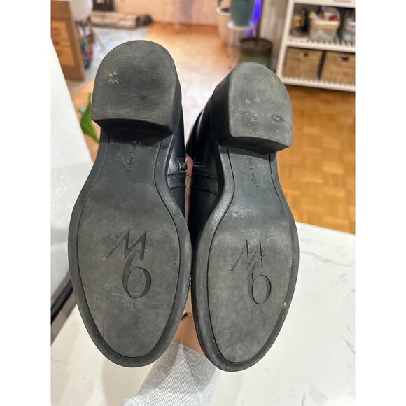 Nine West Women's Black Leather Buckle Strap Tall Riding Boots, Size 6.5, EUC - Picture 8 of 10